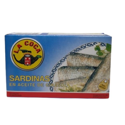 SARDINAS ACEITE VEGETAL 118g. - LA COCA